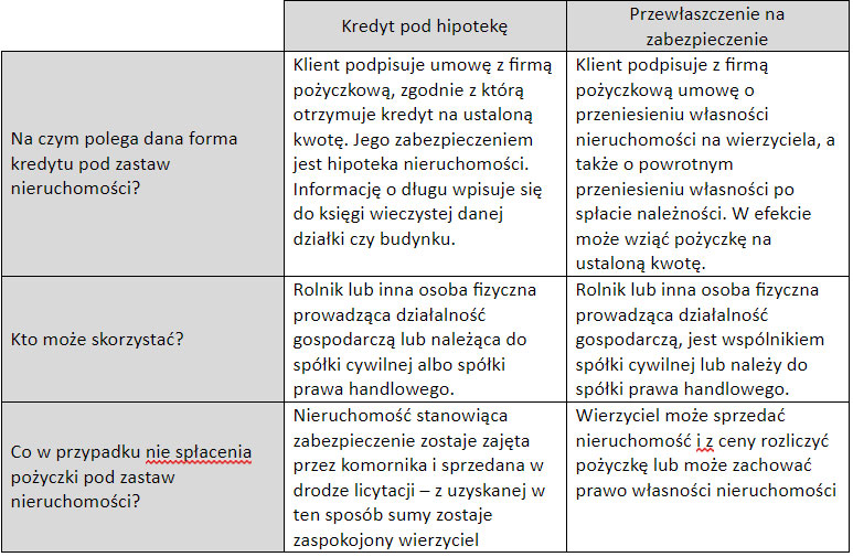 Przewłaszczenie na zabezpieczenie